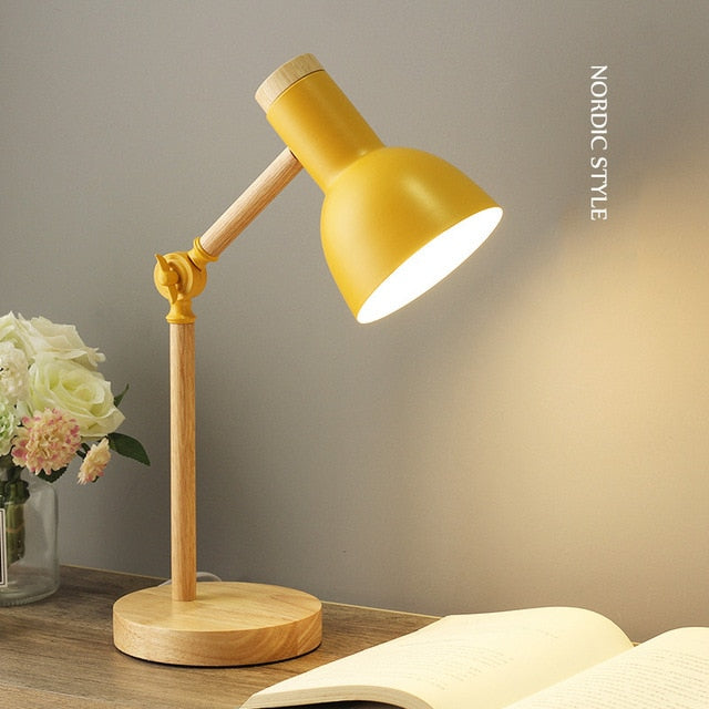 Nordic Wooden Desk Lamp