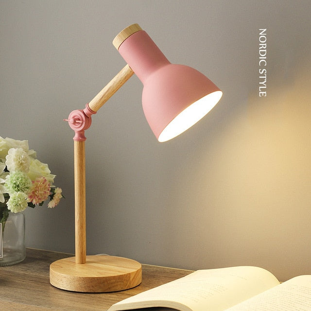 Nordic Wooden Desk Lamp