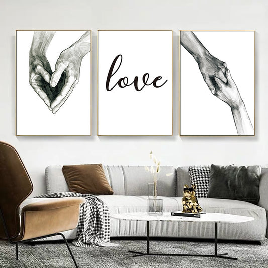 Wall Art Canvas Black n Love