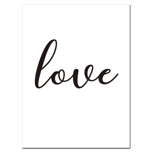 Wall Art Canvas Black n Love