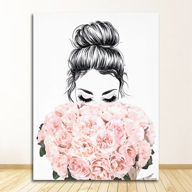 Wall Art Canvas Modern Woman